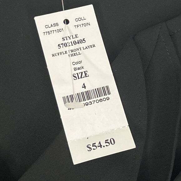 WHITE HOUSE BLACK MARKET Sleeveless Flounce Ruffled Blouse Top WHBM Size 4 NWT - Picture 10 of 14